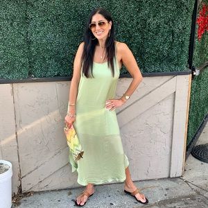 NWT- Sadie & Sage spaghetti strap long slip dress.